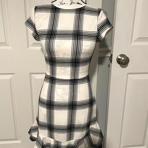 Plaid Black and White Dress